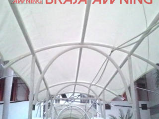 Tenda Membrane Komplek Perkantoran Jakarta, Braja Awning & Canopy Braja Awning & Canopy Modern Bahçe Demir/Çelik