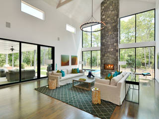 Dunhill Reserve - The Modern Barn, Plum Builders Plum Builders Moderne Wohnzimmer Glas