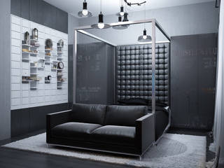 Брутальная комната, ivonindesign ivonindesign Industrial style bedroom