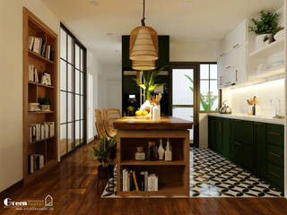 SEASON AVENUE, ĐẠI LỘ 4 MÙA - "MÙA HẠ MIỀN NHIỆT ĐỚI", Green Interior Green Interior Salas de jantar tropicais Derivados de madeira Transparente