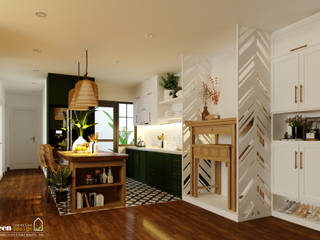 SEASON AVENUE, ĐẠI LỘ 4 MÙA - "MÙA HẠ MIỀN NHIỆT ĐỚI", Green Interior Green Interior Kitchen units Engineered Wood Transparent