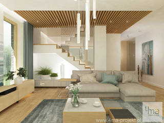 Projekt domu, 4ma projekt 4ma projekt Modern living room