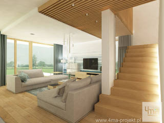 Projekt domu, 4ma projekt 4ma projekt Modern Living Room
