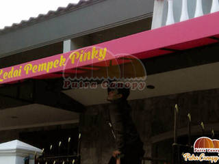 Canopy Kain Jakarta (Kedai Pempek), Putra Canopy Putra Canopy Balkon, Beranda & Teras Modern Tekstil Pink