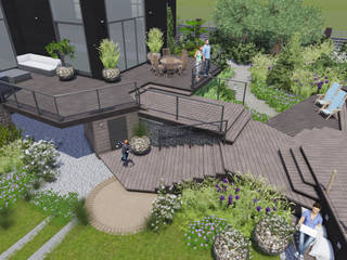 Сад для большой семьи, КРОНА студия ландшафтного дизайна КРОНА студия ландшафтного дизайна