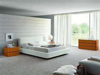 The Master Bedroom, Spacio Collections Spacio Collections Modern Bedroom Textile Grey