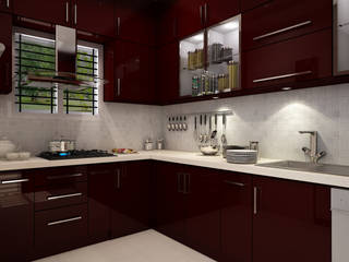 Modular Kitchen, themoonstudio themoonstudio Кухня Фанера