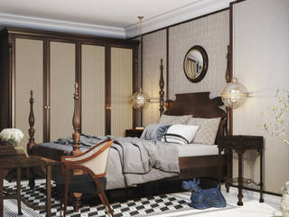 Colonial style - Tropic garden apartment, V Design Studio V Design Studio Kamar Tidur Gaya Kolonial