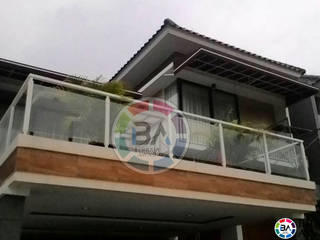 Canopy Kain Jakarta (semi datar), Braja Awning & Canopy Braja Awning & Canopy Klasik Balkon, Veranda & Teras Tekstil Altın Sarısı