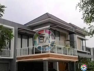 Canopy Kain Jakarta (semi datar), Braja Awning & Canopy Braja Awning & Canopy Klasik Balkon, Veranda & Teras Tekstil Altın Sarısı