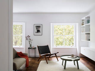 Westbourne Gardens, Notting Hill, London - W2, Brosh Architects Brosh Architects Modern living room لکڑی White