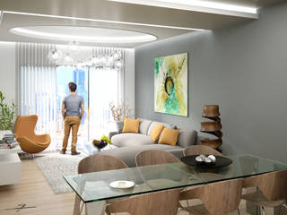 Ortabayer flat, MHD Design Group MHD Design Group غرفة المعيشة