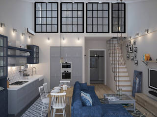 Loft Interior Design, Tamriko Interior Design Studio Tamriko Interior Design Studio Living room