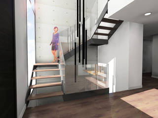 Interiorismo y diseño de espacios interiores y exteriores para casa en Almeria, CARMAN INTERIORISMO CARMAN INTERIORISMO Escalier