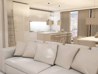 Apartamentos de Luxo - Lamaçães, Braga, Strobe Decor Strobe Decor 现代客厅設計點子、靈感 & 圖片