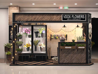 Визуализация цветочного павильона, Alyona Musina Alyona Musina Коммерческие помещения