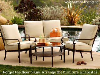 Garden Furniture Online Sale Singapore - Arena Living, Arena Living Arena Living Casas clásicas Blanco