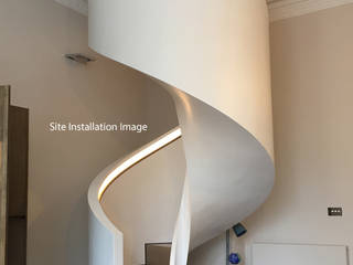 Helical space saver stair , Bisca Staircases Bisca Staircases Schody Drewno O efekcie drewna