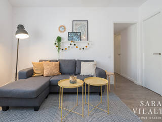 Este Apartamento deteriorado fue remodelado y así luce ahora, SV Home Staging SV Home Staging Livings de estilo moderno