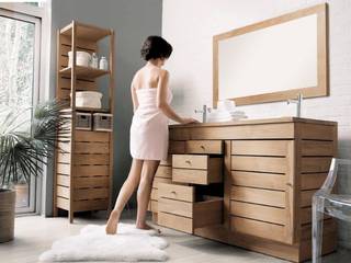 Nomad by LineArt, Finwood Designs Finwood Designs Eclectische badkamers Massief hout Bont