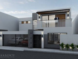 RESIDENCIAL DEL RIO, TANGENTE ARQUITECTURA Y CONSTRUCCIÓN TANGENTE ARQUITECTURA Y CONSTRUCCIÓN Дома в стиле модерн