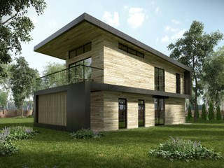 Загородный дом 140 кв. м., K2 DESIGN K2 DESIGN Casas de campo