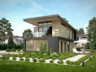 Загородный дом 140 кв. м., K2 DESIGN K2 DESIGN Casas de campo