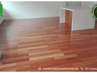 Pisos de madera sólido, Puente Verde SAC Puente Verde SAC 클래식스타일 거실 우드 우드 그레인