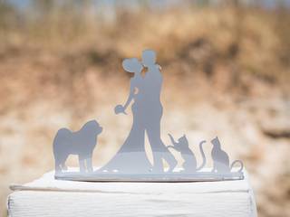 Topo de bolo noivos deco'clock Sala de estarAcessórios e Decoração Metalizado/Prateado