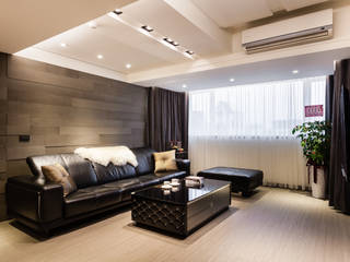 黑白時尚晶亮質感宅, 好室佳室內設計 好室佳室內設計 Moderne Wohnzimmer