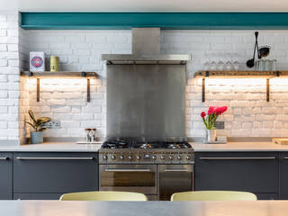 Brockley, Kitchen, JMdesign JMdesign Built-in kitchens Grey