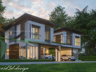 บ้านแฝดสไตลล์โมเดิร์น จ.นครนายก, fewdavid3d-design fewdavid3d-design