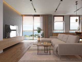 LOOKING AT DNIPRO, Tobi Architects Tobi Architects Salas de estilo minimalista