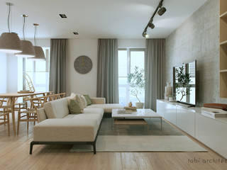 RENT ME, Tobi Architects Tobi Architects Salas de estilo minimalista