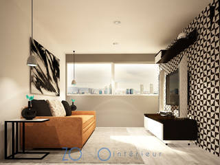 Proyecto Luis - Black and White, Zono Interieur Zono Interieur Living room