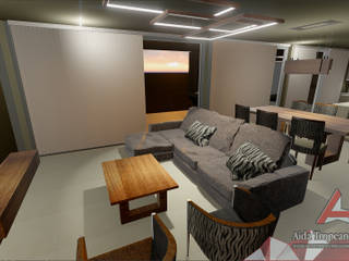 Living integrado a Cocina, Aida tropeano& Asociados Aida tropeano& Asociados Modern living room Beige