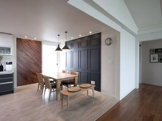 전주인테리어 서신동 대림 이편한세상 아파트 인테리어, 디자인투플라이 디자인투플라이 Classic style dining room