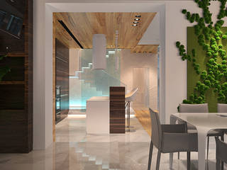 Таунхаус «ETUDE family club», Dmitriy Khanin Dmitriy Khanin Built-in kitchens لکڑی Beige