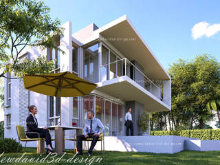 บ้านพักอาศัย 2ชั้น อ.หัวหิน จ.ประจวบคีรีขันธ์, fewdavid3d-design fewdavid3d-design Patios