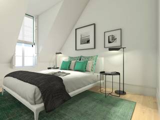 Apartamento na Rua Augusta, MRS - Interior Design MRS - Interior Design Modern Bedroom Green