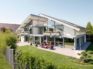 Kundenhaus Friedrichsen - Familienvilla mit Innen-Pool, DAVINCI HAUS GmbH & Co. KG DAVINCI HAUS GmbH & Co. KG Modern home