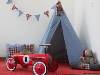 Azuis, vermelhos e cinzas, Trapinho Trapinho Modern nursery/kids room