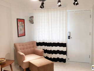 3-Room HDB @ Whampoa Drive, AgcDesign AgcDesign Soggiorno in stile coloniale
