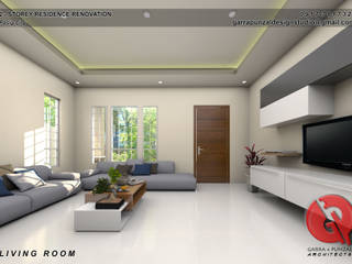 2-Storey Residence Renovation, Garra + Punzal Architects Garra + Punzal Architects Living room