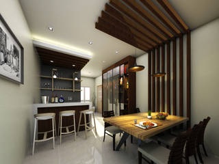 1-Bedroom Interior Design, Garra + Punzal Architects Garra + Punzal Architects 餐廳