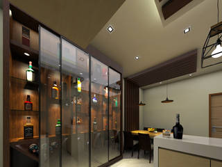 1-Bedroom Interior Design, Garra + Punzal Architects Garra + Punzal Architects 餐廳