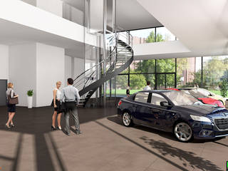 CONCESSIONARIA AUTOMOBILI - Svizzera, KRISZTINA HAROSI - ARCHITECTURAL RENDERING KRISZTINA HAROSI - ARCHITECTURAL RENDERING