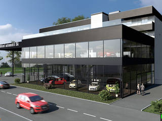 CONCESSIONARIA AUTOMOBILI - Svizzera, KRISZTINA HAROSI - ARCHITECTURAL RENDERING KRISZTINA HAROSI - ARCHITECTURAL RENDERING