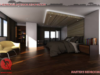 3-Bedroom Interior Design, Garra + Punzal Architects Garra + Punzal Architects Nowoczesna sypialnia