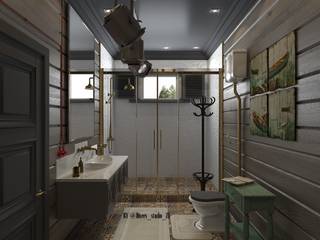 ванная комната, Diveev_studio#ZI Diveev_studio#ZI Industrial style bathroom